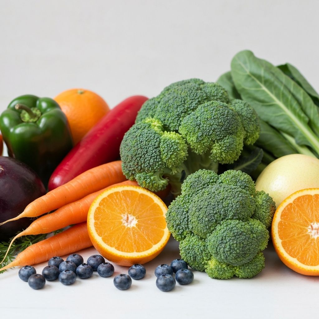 Fresh healthy food and balanced nutrition